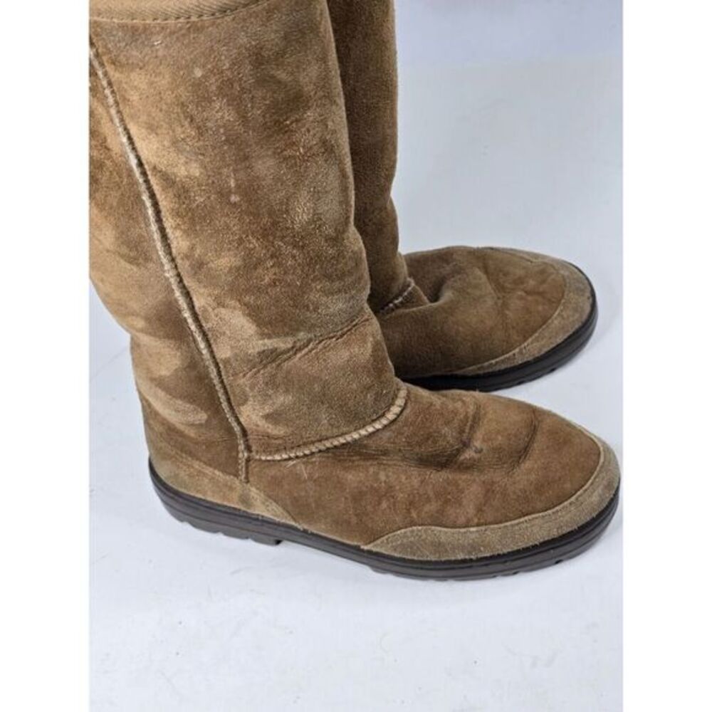Ugg Australia Boots Size 6 Womens Tan Ultra Tall 5245 Sheepskin‎ Wool Bohemian